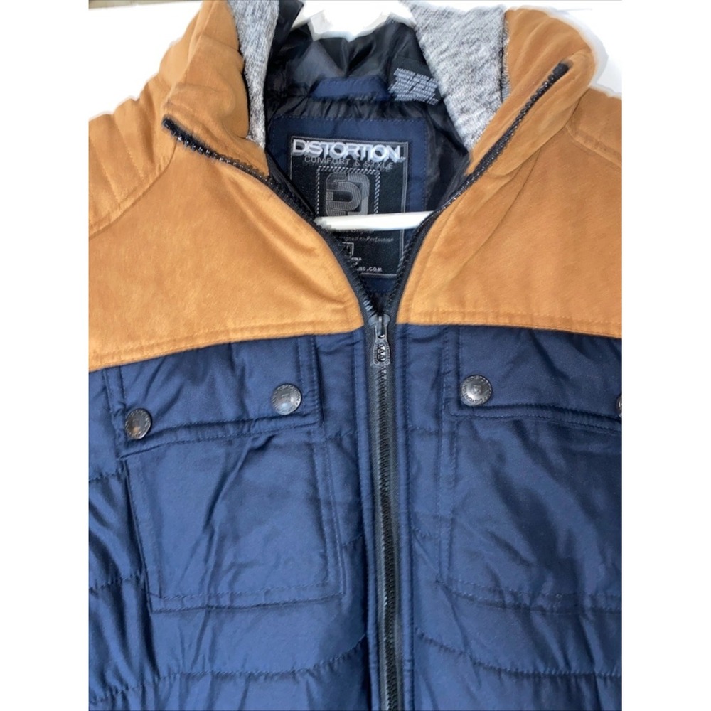 Distortion‎ Clothing Jacket Vest Mens XL Hooded West Coast Skater Style